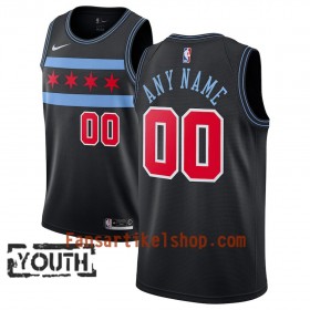 Chicago Bulls Trikot Benutzerdefinierte 2018-19 Nike City Edition Schwarz Swingman - Kinder